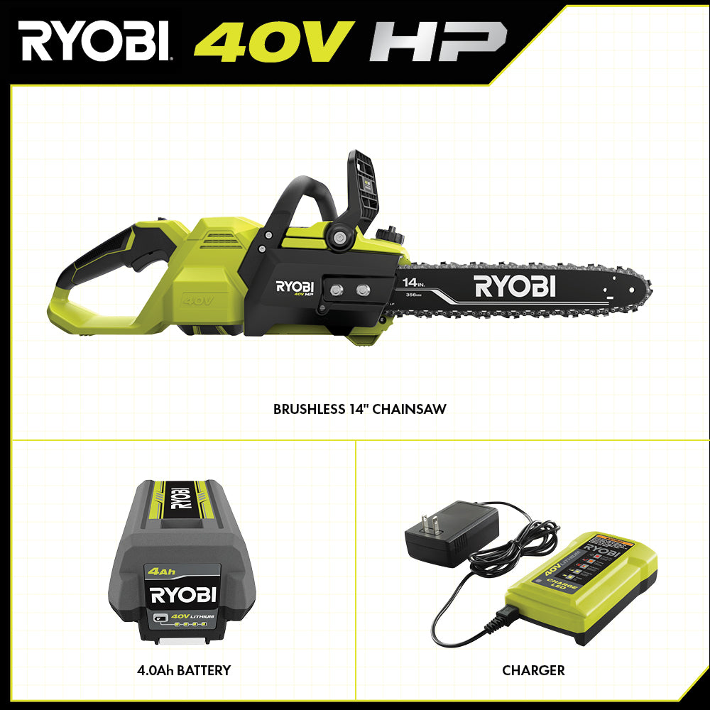Ryobi 40V HP BRUSHLESS 14" CHAINSAW
