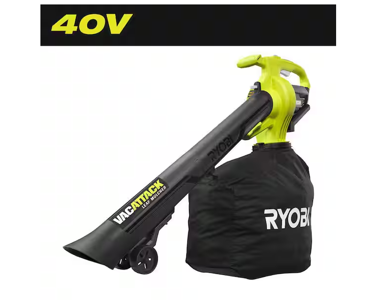 Ryobi 40V Vac Attack Cordless Battery Leaf Vacuum/Mulcher (Tool Only)