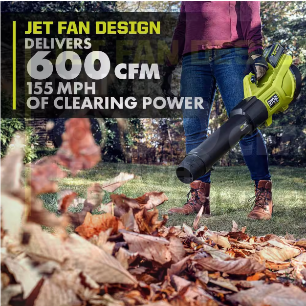 40V HP Brushless Whisper Series 155 MPH 600 CFM Cordless Battery Leaf Blower with 4.0 Ah Battery and Charger