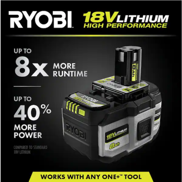 ONE+ 18V 8.0 Ah Lithium-Ion HIGH PERFORMANCE Battery